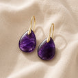 Pendientes de amatista con colgante de gota atemporales – imagen 2