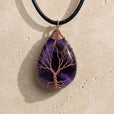 Collar con colgante árbol de la vida de amatista – imagen 2