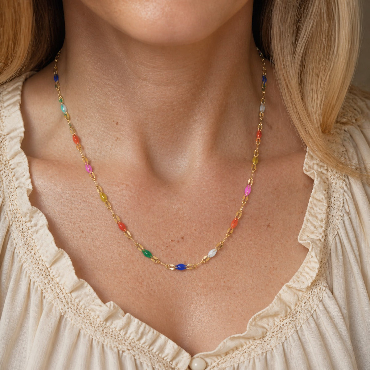 Collar multicolor tropical Aloha – imagen 2