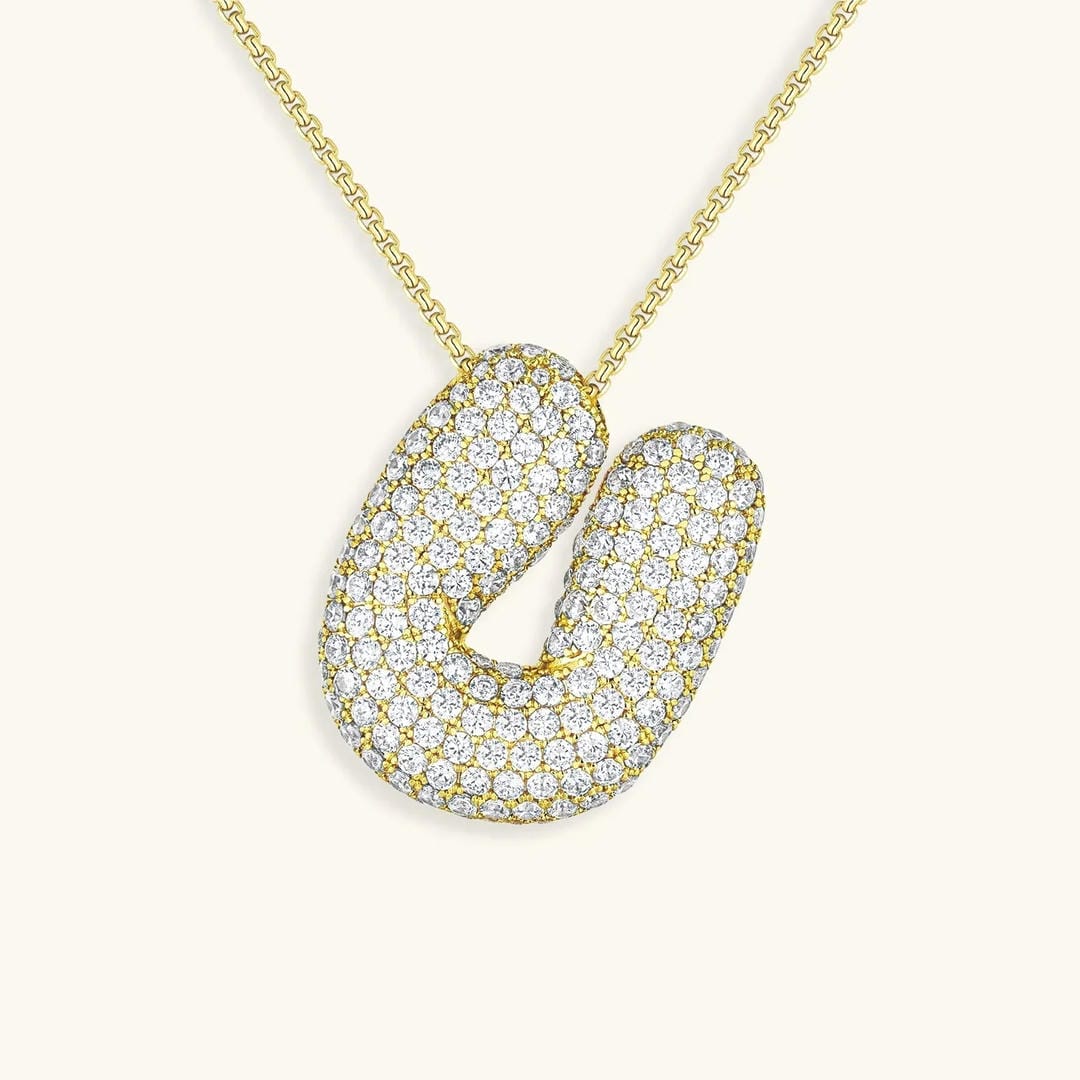 Collar con inicial Bubble de cristales – imagen 23