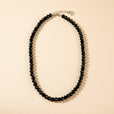 Collar negro de cuentas brillantes – imagen 2