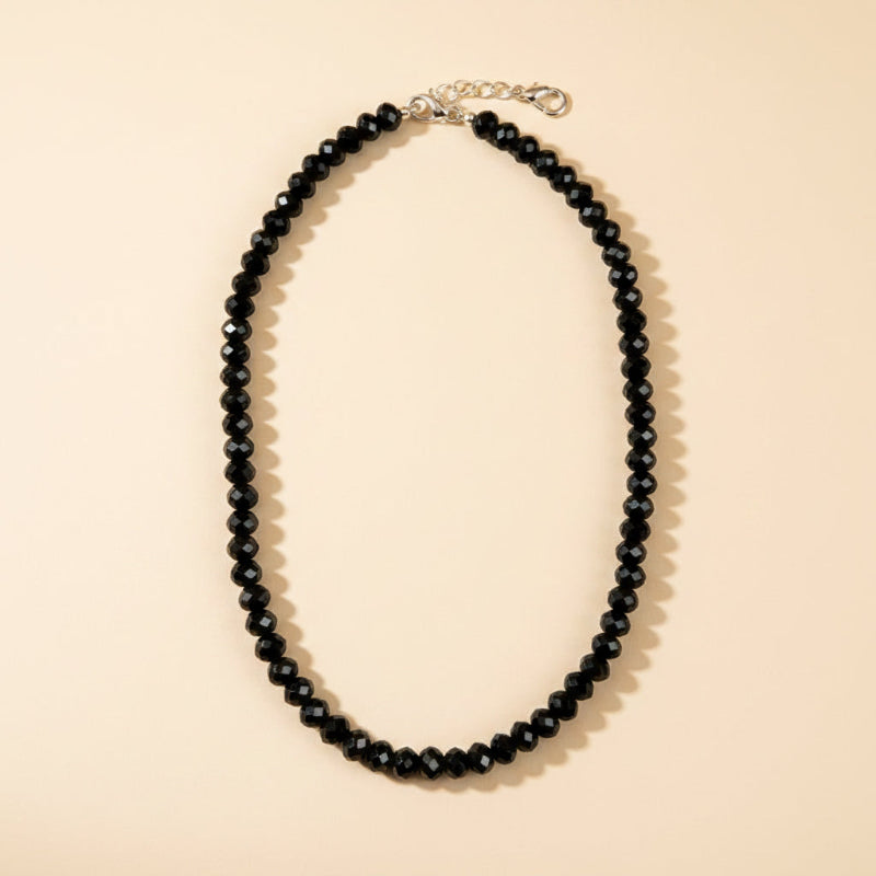 Collar negro de cuentas brillantes – imagen 2