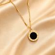 Collar lustroso de placa negra – imagen 2