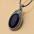 Collar couture de piedra negra – imagen 2