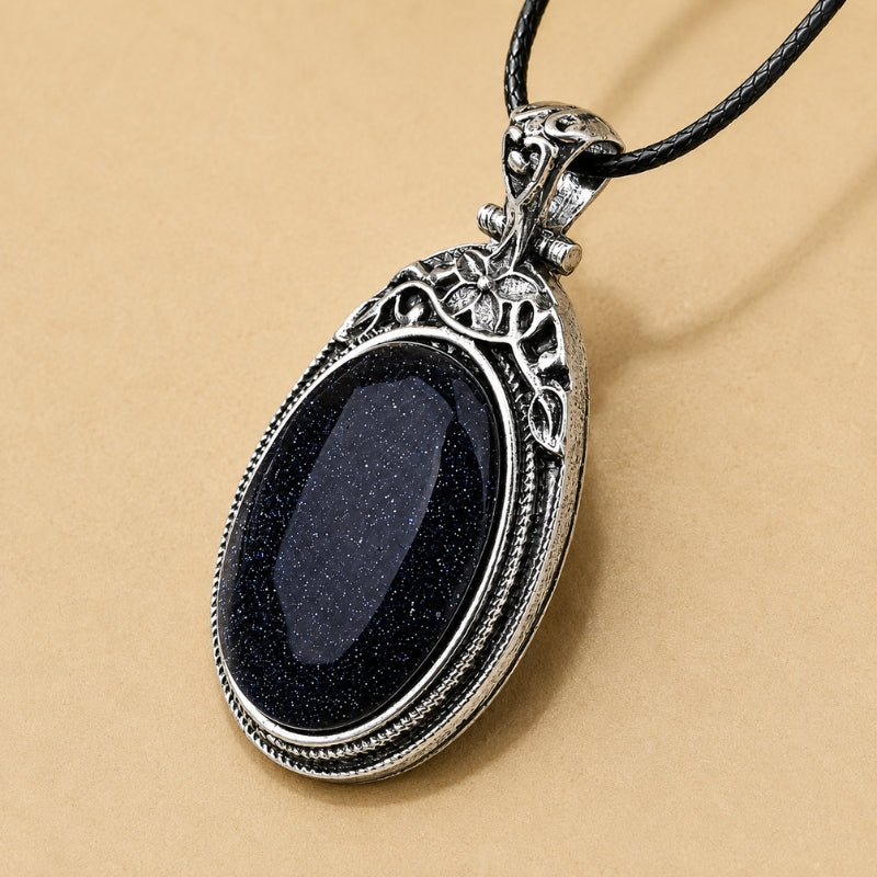 Collar couture de piedra negra – imagen 2