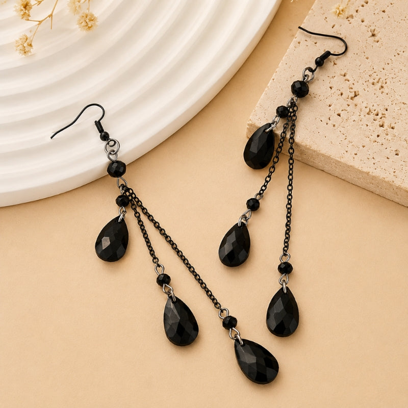 Pendientes colgantes de cristal brillante