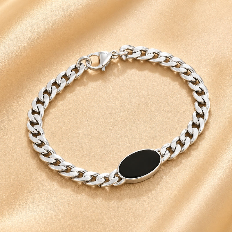 Pulsera de charms negros etérea