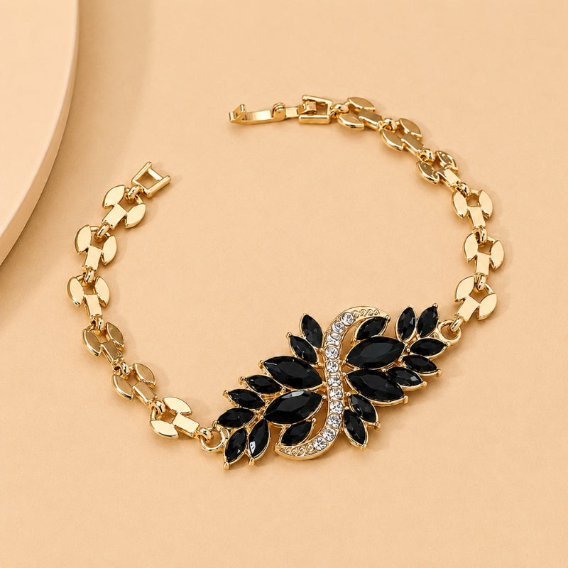 Pulsera de eslabones con gemas brillantes