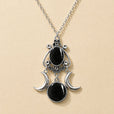 Collar icónico con colgante de circonita negra – imagen 2