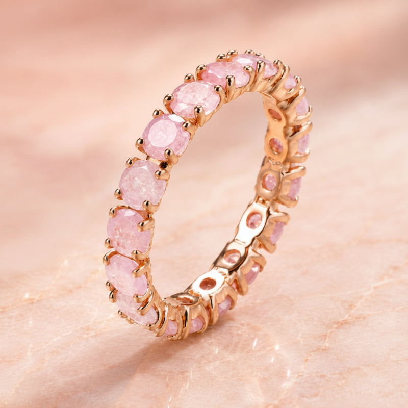Anillo de eternidad de circonita redonda