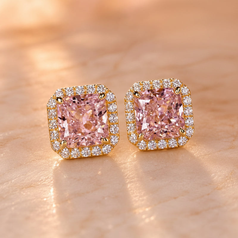 Pendientes exquisitos en forma de cojín