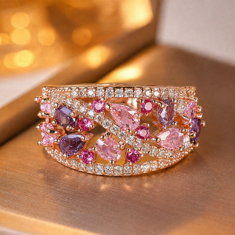 Anillo de diseño llamativo de racimo marquesa — Carmen, Lucía & Rocío