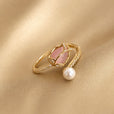 Anillo dorado exquisito de capullo de tulipán – imagen 2
