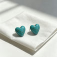 Pendientes de corazón de turquesa – imagen 2