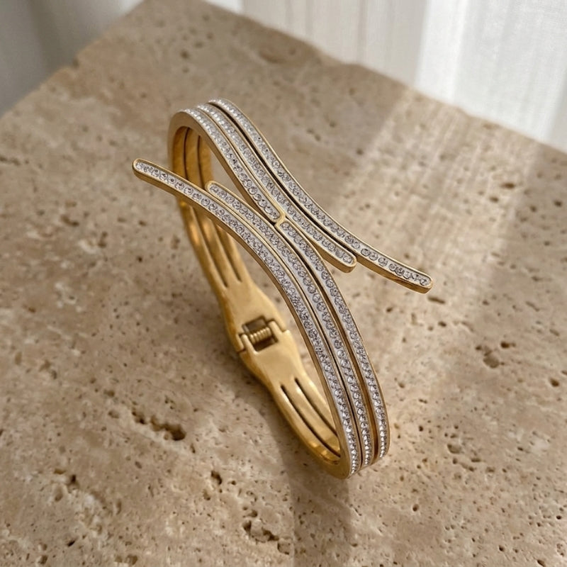 Pulsera clásica de circonita brillante