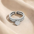 Anillo sofisticado de circonita con corazón – imagen 2