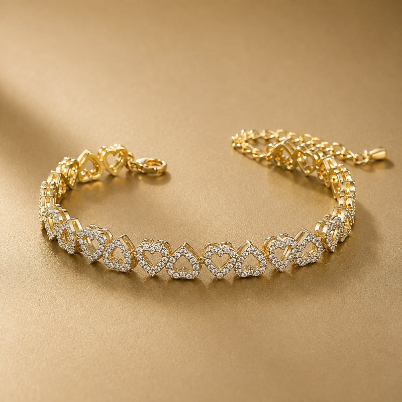 Pulsera de tenis Atemporal con corazón — Carmen, Lucía & Rocío