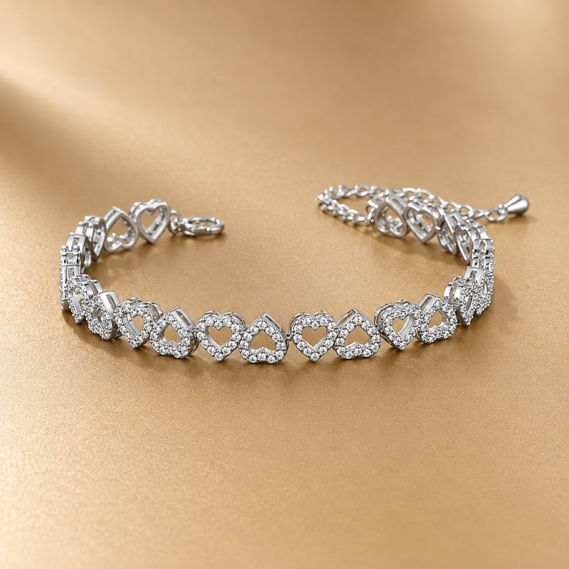 Pulsera de tenis Atemporal con corazón — Carmen, Lucía & Rocío