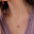 Collar de corazón radiante de cristal – imagen 2