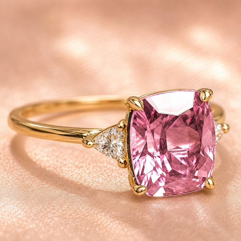 Anillo exquisito de talla princesa