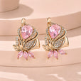 Pendientes lustrosos de hoja en forma de gota – imagen 2
