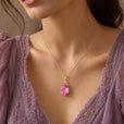 Collar exquisito con dije de cristal