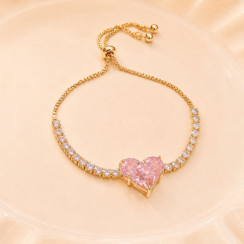 Pulsera con dije de corazón radiante — Carmen, Lucía & Rocío