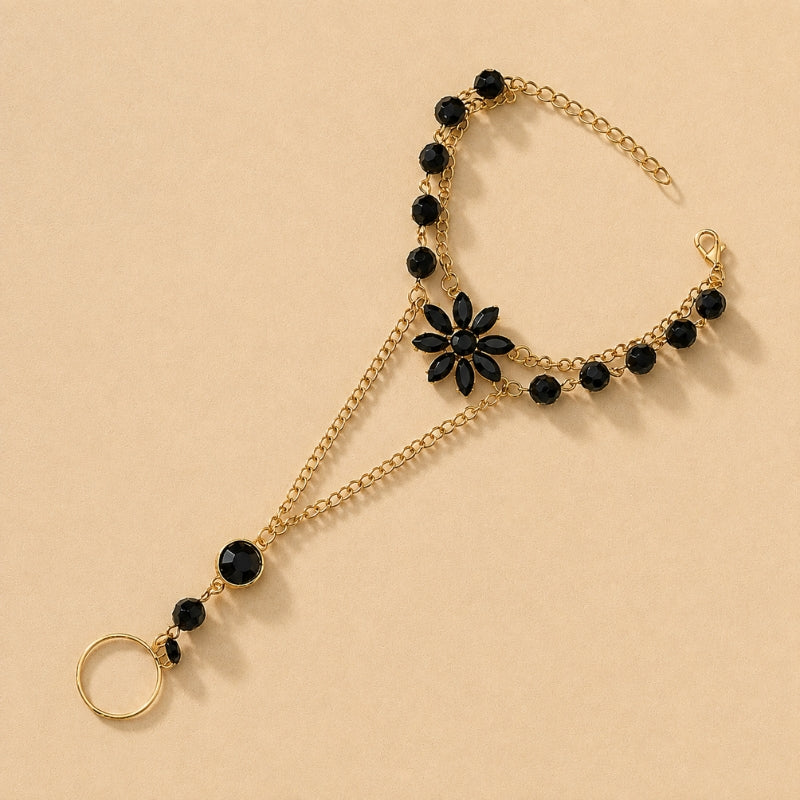 Pulsera anillo floral opulenta – imagen 2