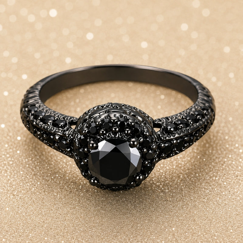 Anillo eternity negro etéreo