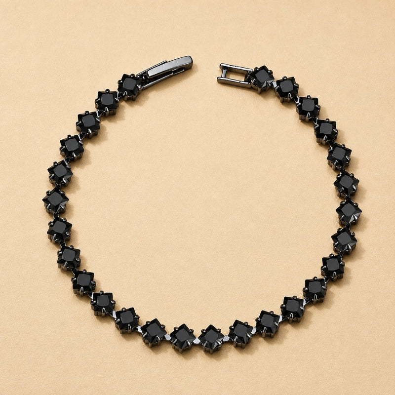 Pulsera prestigiosa de piedra negra