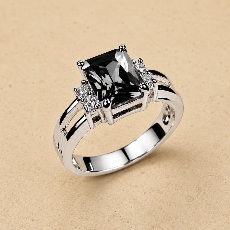 Anillo de acento de cristal brillante