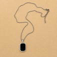 Collar de piedra negra brillante – imagen 3
