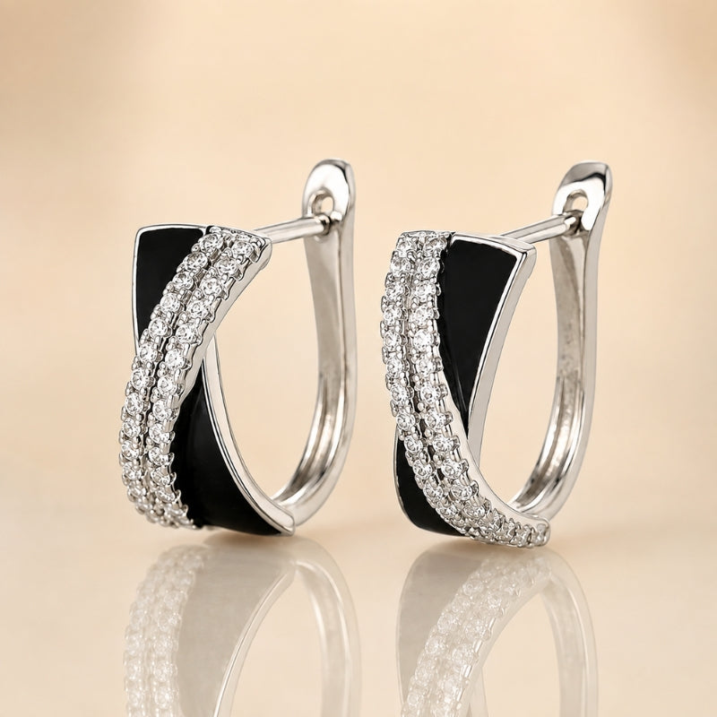 Pendientes charm de cristal de prestigio