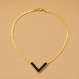 Collar sofisticado con colgante en V – imagen 2