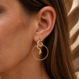 Pendientes majestuosos de serpiente geométrica