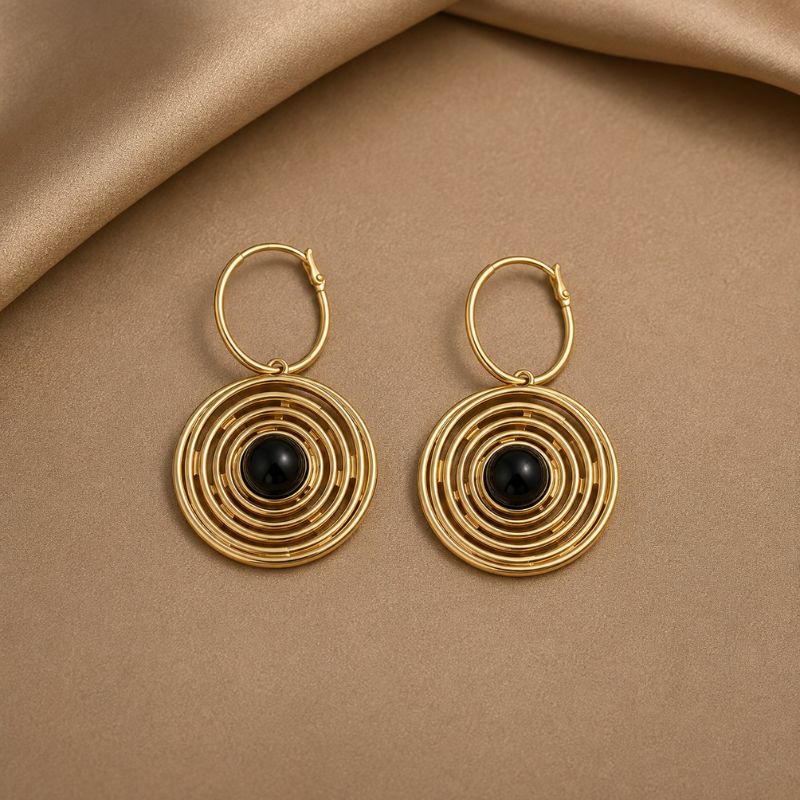 Pendientes circulares en espiral atemporales