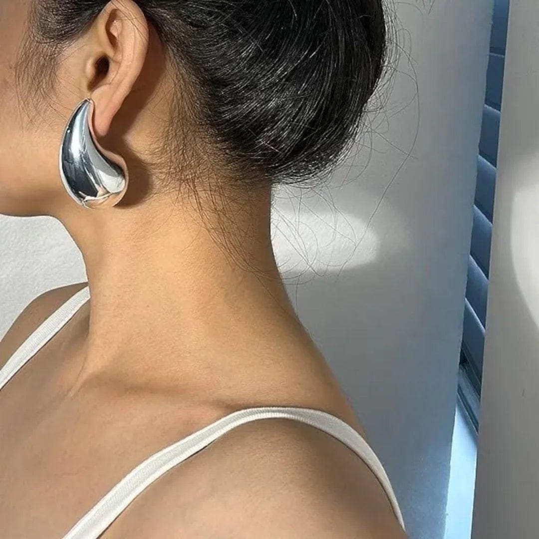 Pendientes de botón en forma de gota luminosos – imagen 4