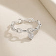 Anillo atemporal de cadena con corazón – imagen 2