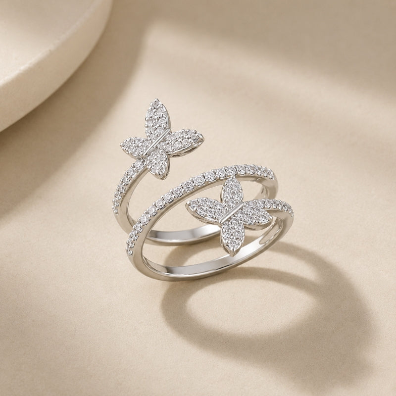 Anillo de moda mariposa lujoso – imagen 2