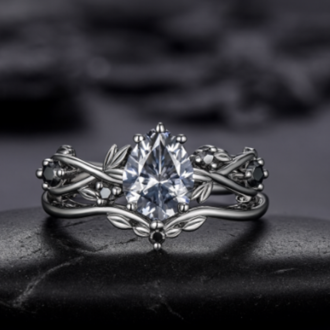 Anillo Grace de talla pera con enredadera – imagen 2