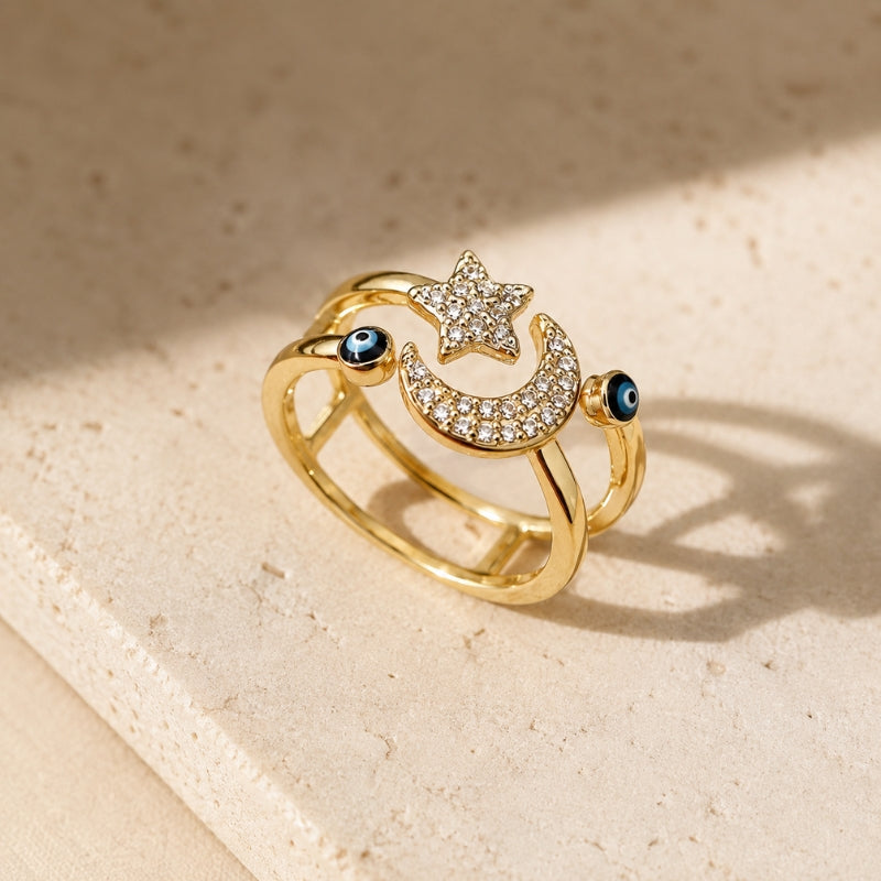 Anillo ojo del diablo radiante