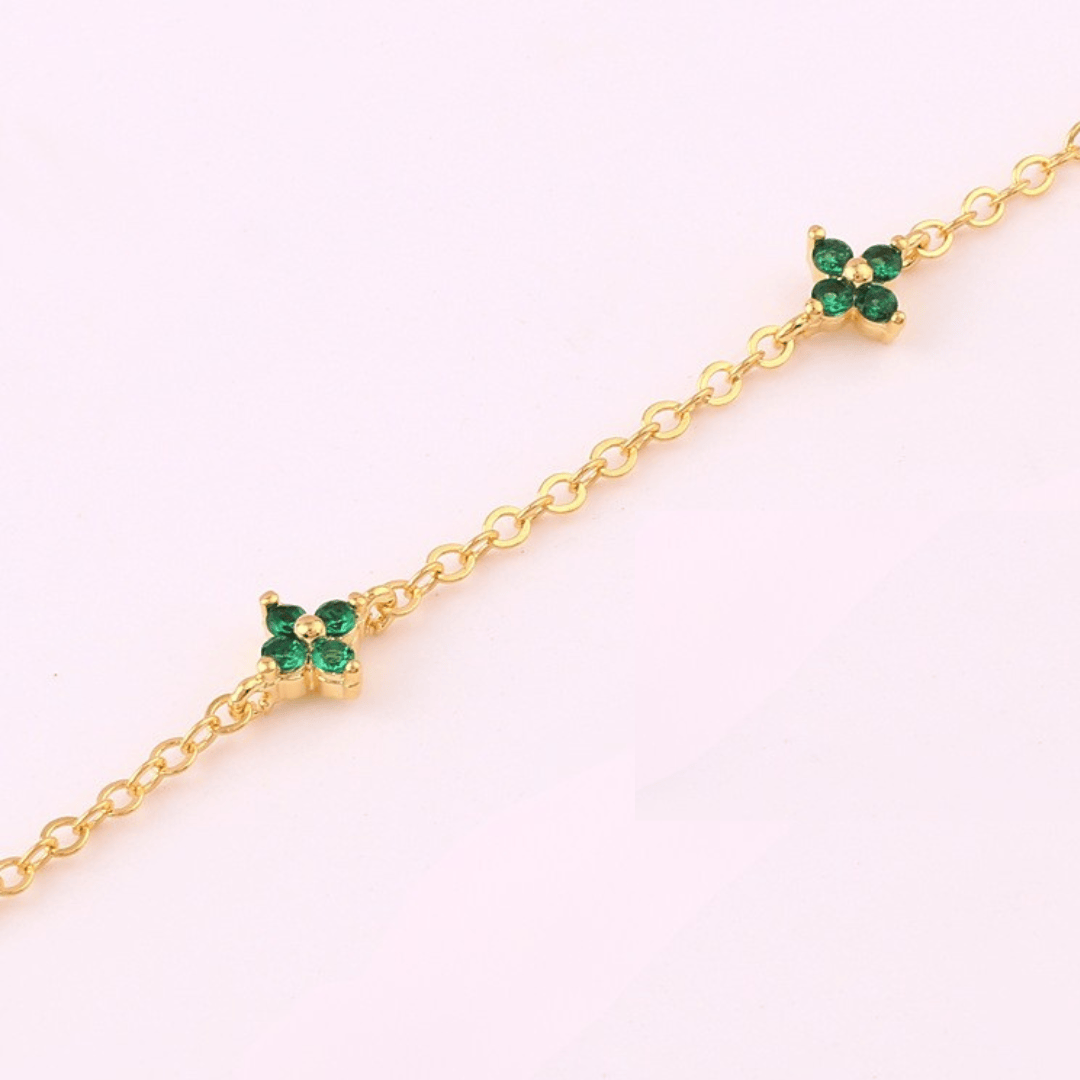 Collar con dije de chispa esmeralda