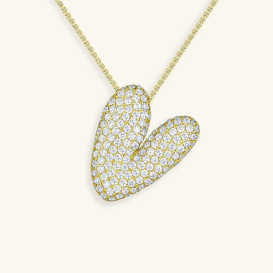 Collar con inicial Bubble de cristales – imagen 24