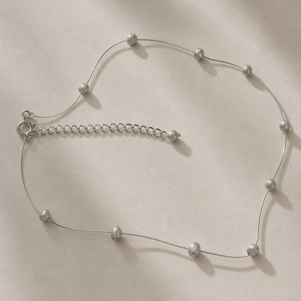 Collar de cuentas en cadena de alta costura – imagen 2