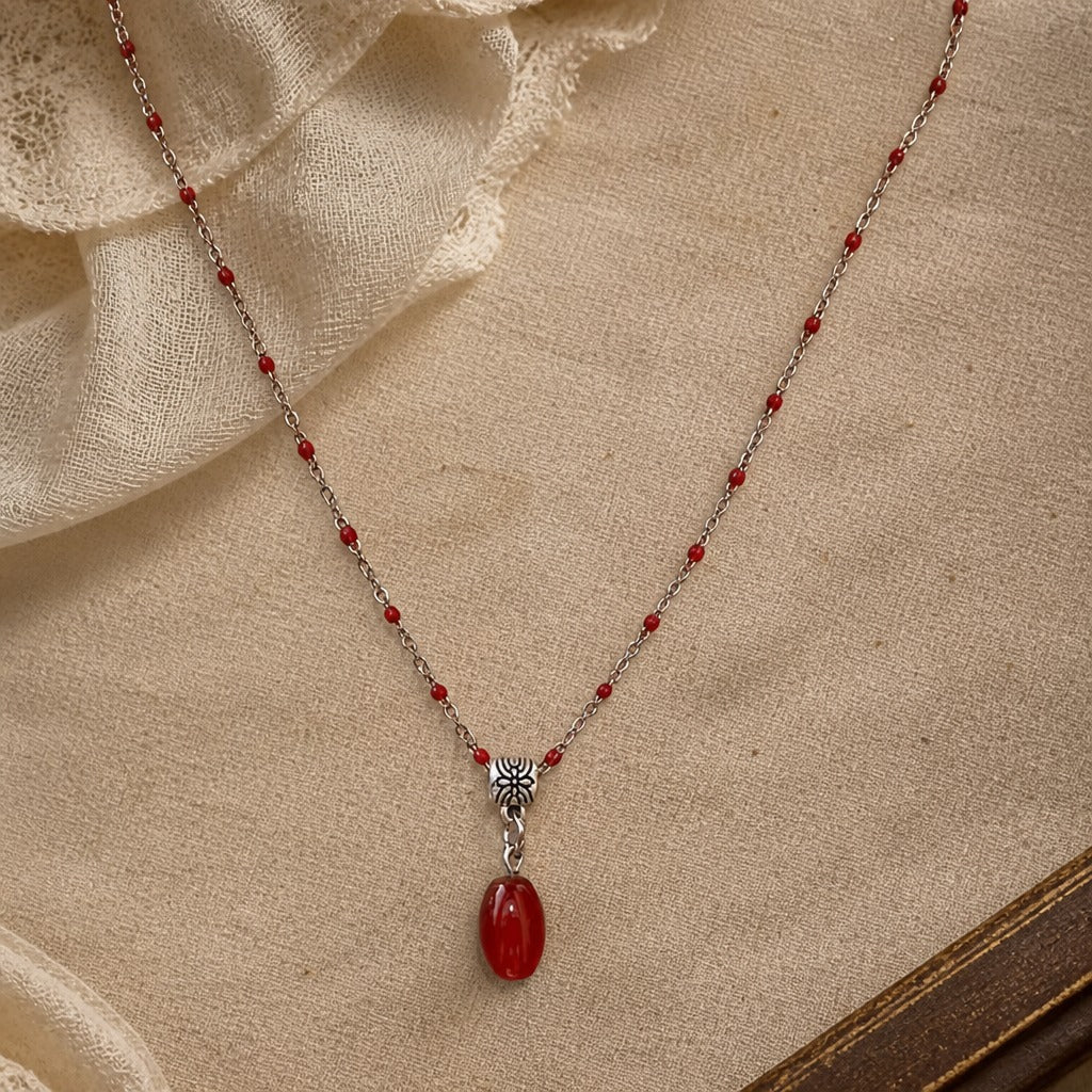 Collar artesanal vintage de cuentas – imagen 2