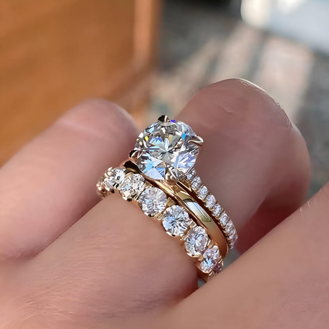 Conjunto de anillos vintage luminosos — Carmen, Lucía & Rocío
