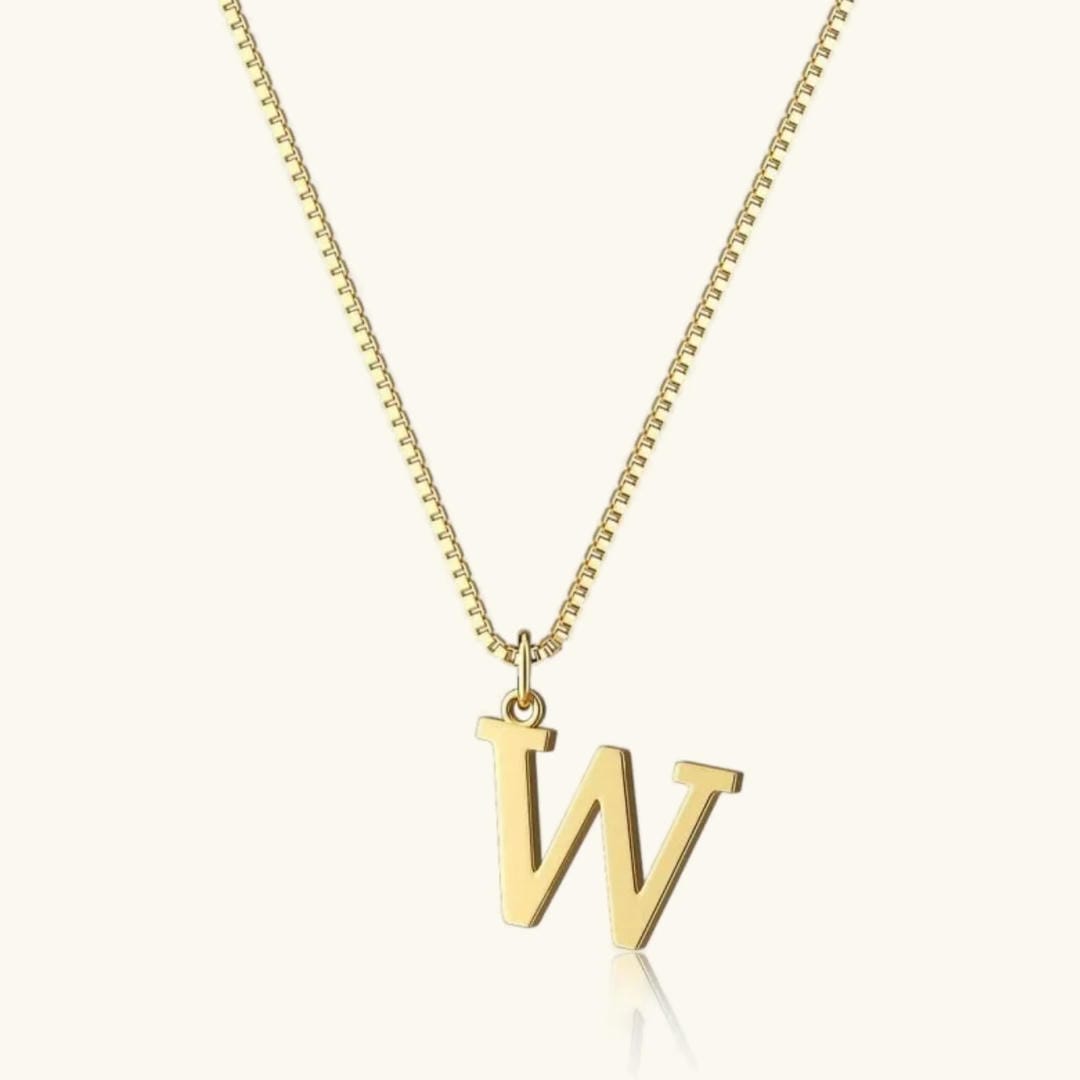 Collar vintage dorado con inicial – imagen 28