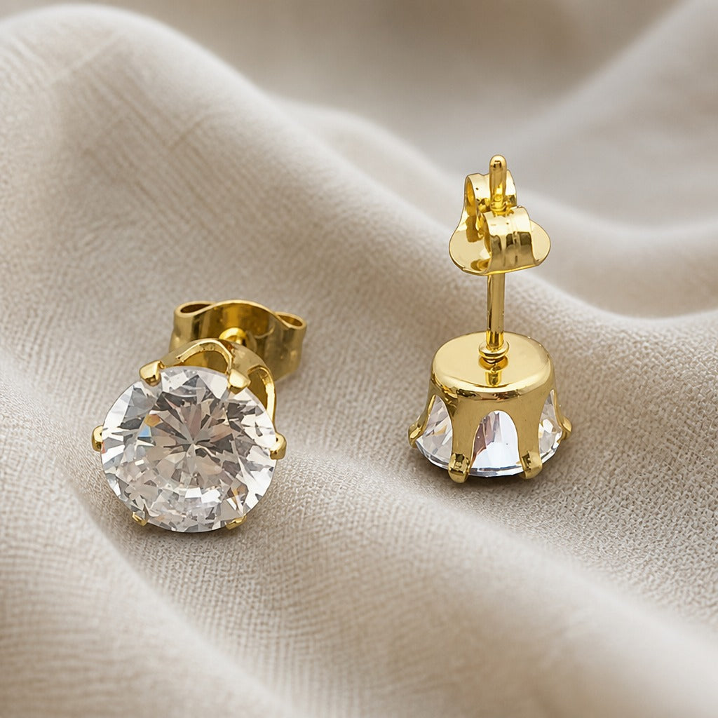 Pendientes de circonita en oro blanco – imagen 2