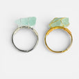 Anillos de oro con cristal en bruto envuelto en alambre – imagen 9