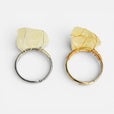 Anillos de oro con cristal en bruto envuelto en alambre – imagen 7